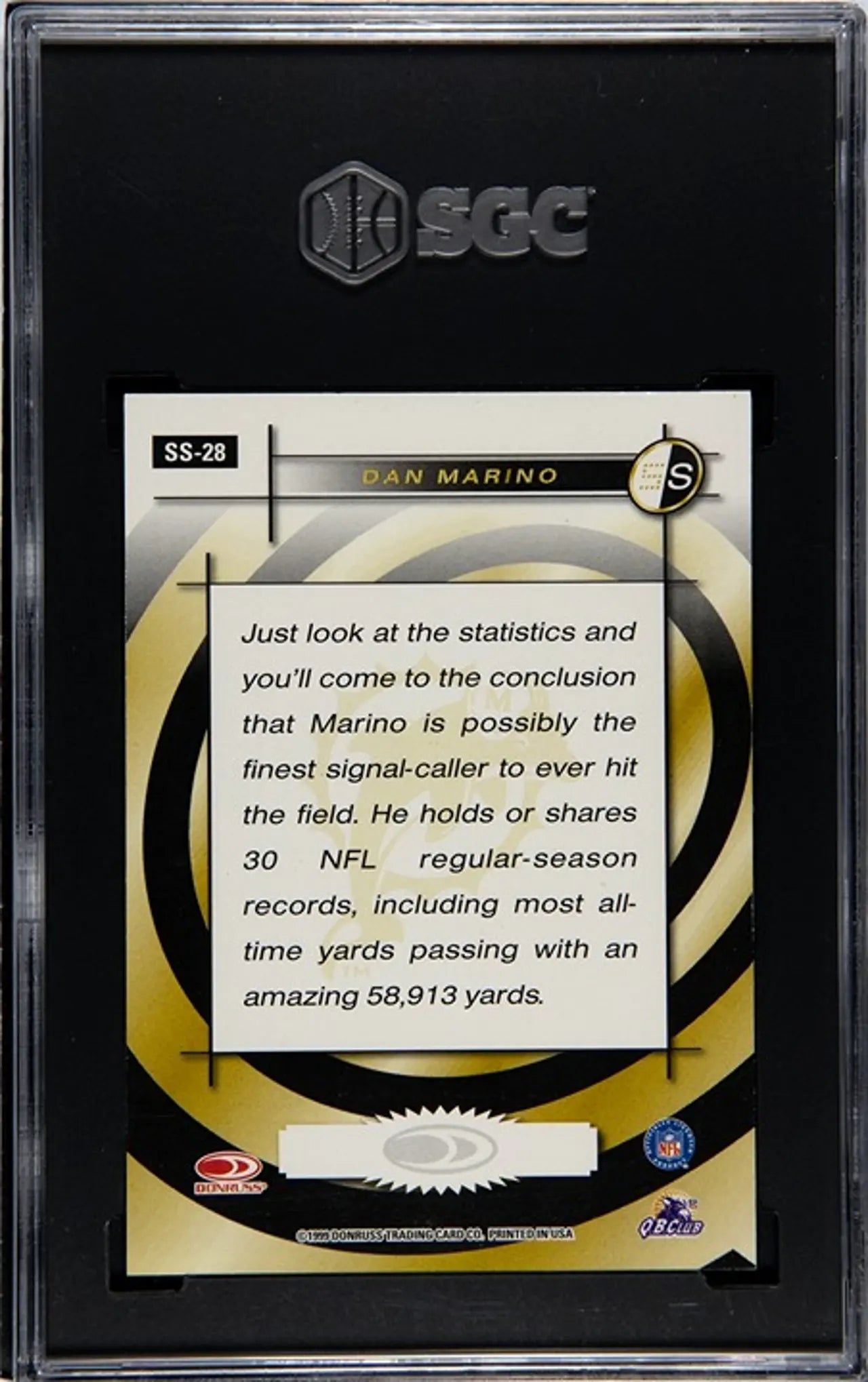 1999 Leaf Rookie & Stars Dan Marino Sign Series Graded 10/9!