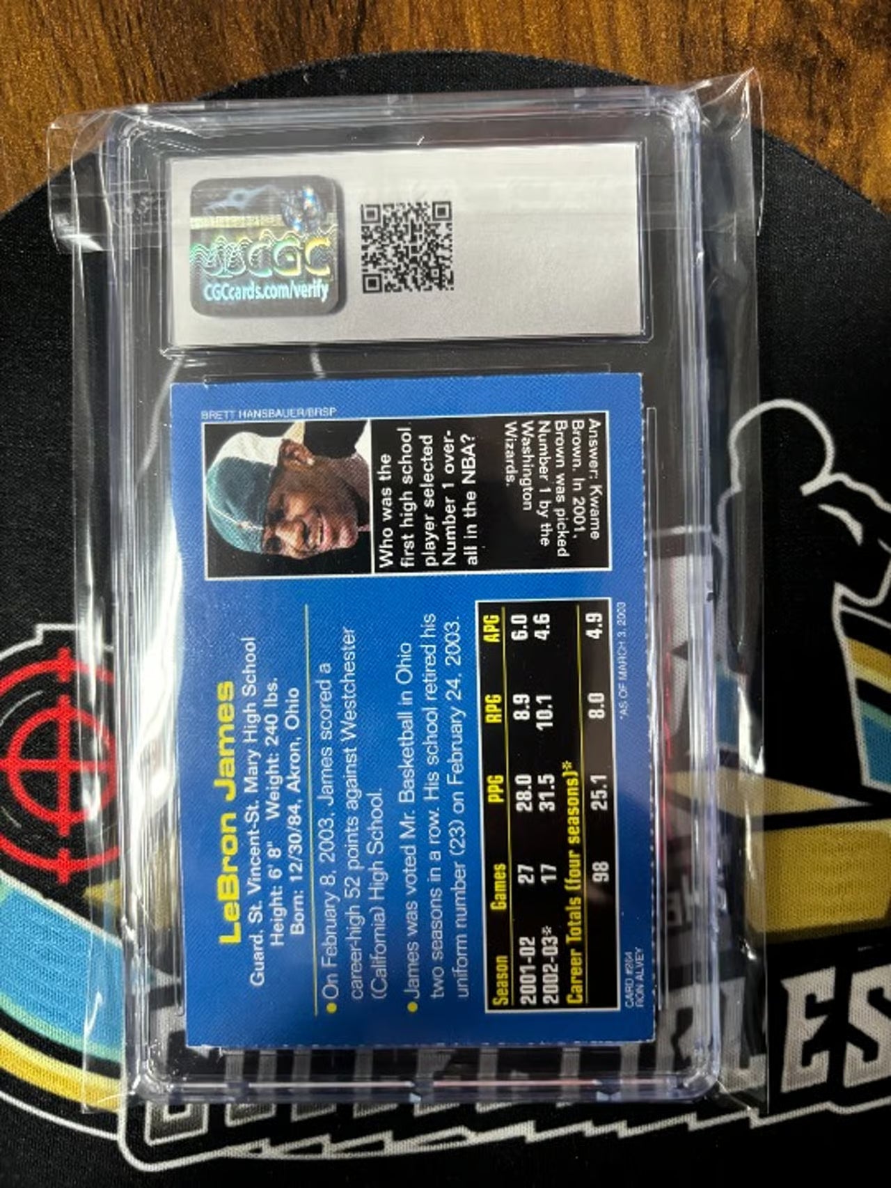 2003 Sports Ill For Kids Lebron James CGC 6! #264 RC.