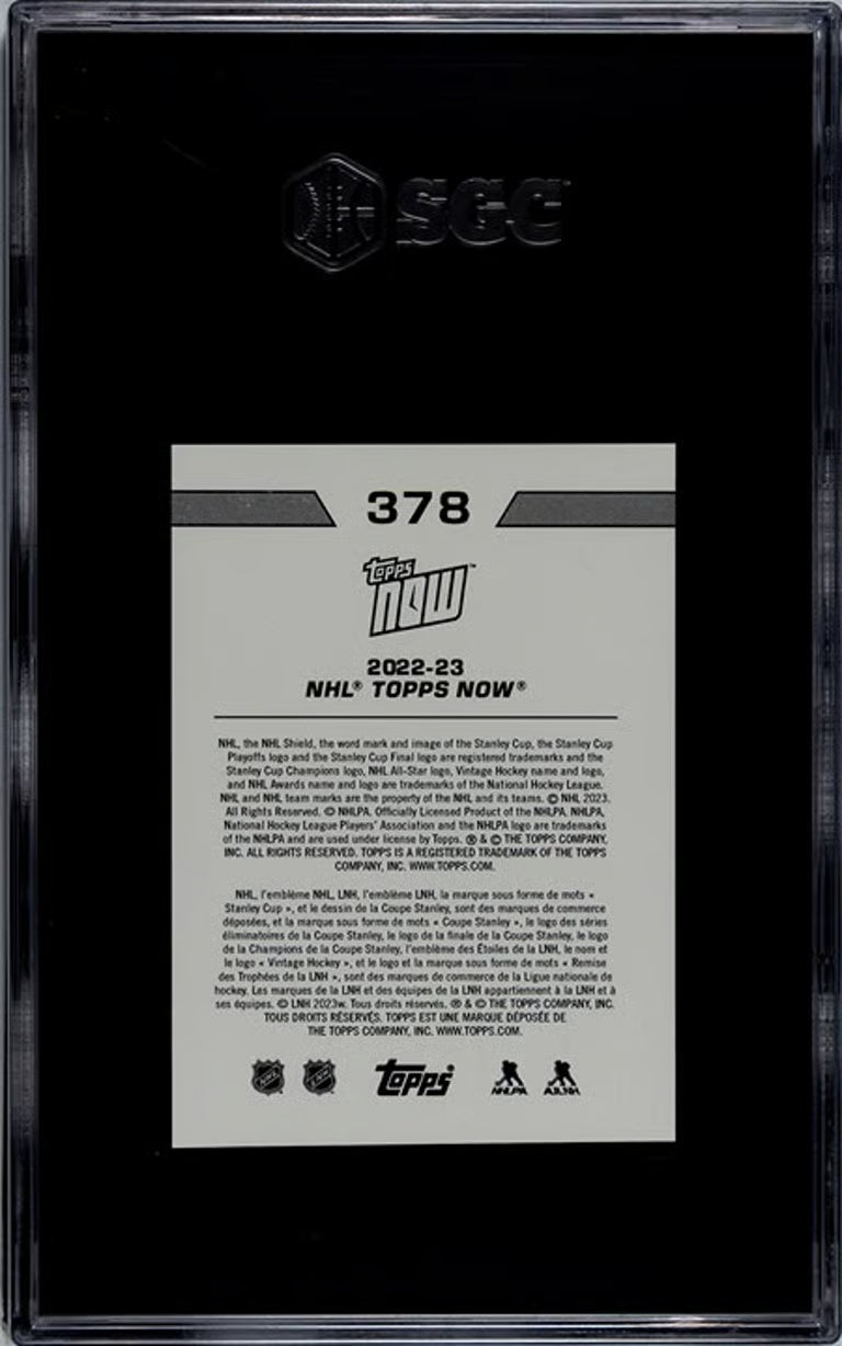 2022-23 Topps Now Matthew Tkachuk #378 Sticker. SGC GEM 10!