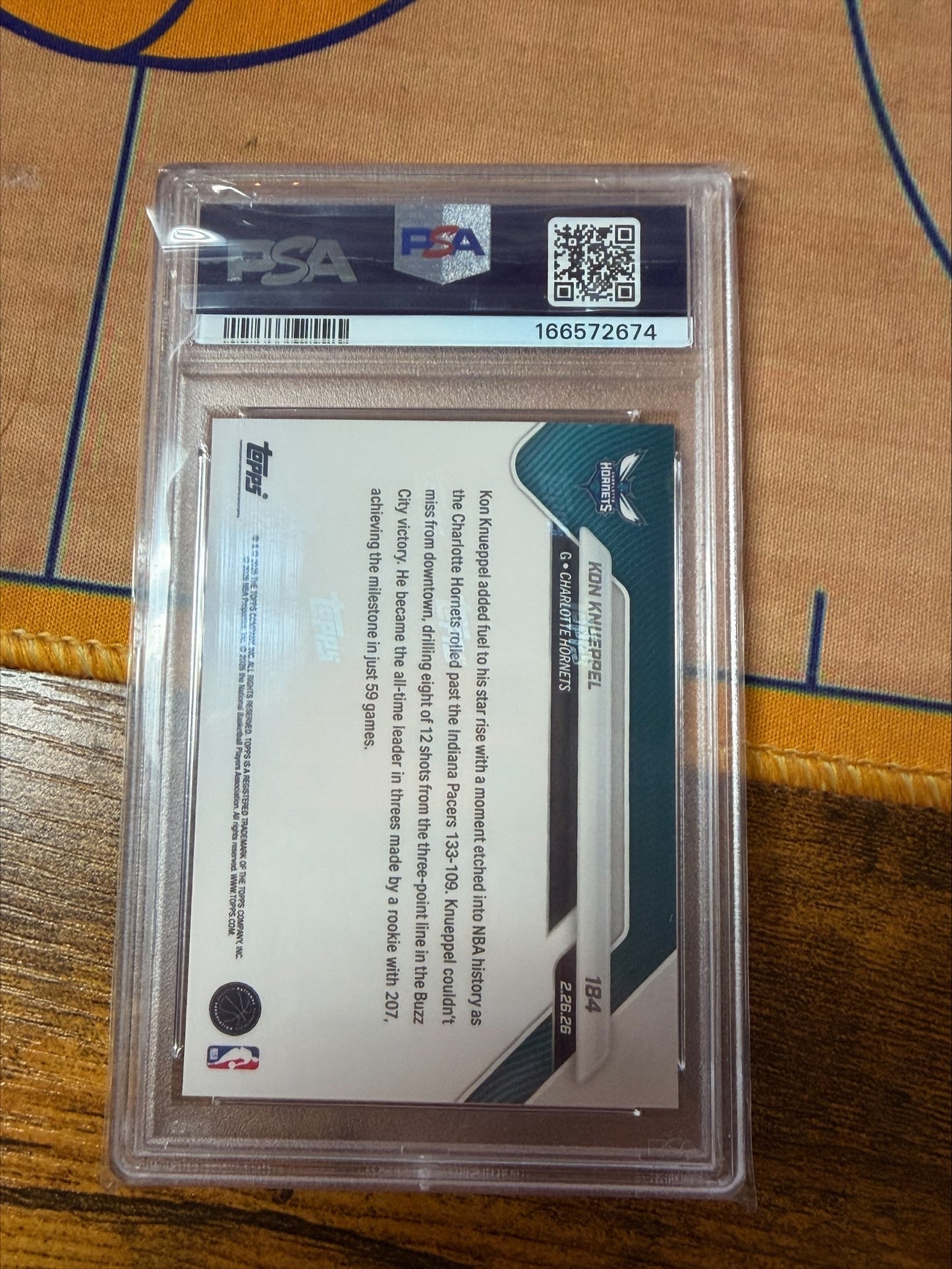 2025 TOPPS NOW KON KNUEPPEL PSA 9