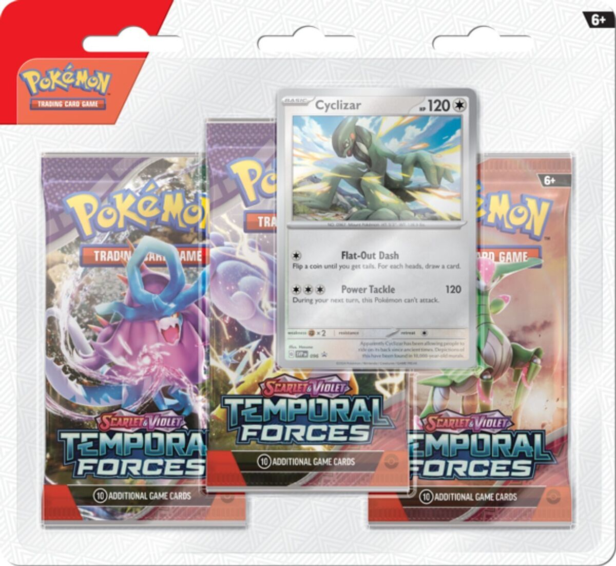 Pokemon Temporal Forces Blister Pack w 3 packs. New.
