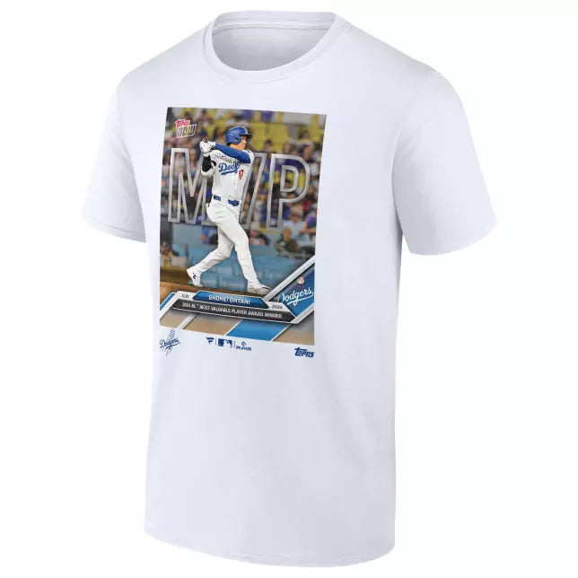 2024 MLB Topps NOW® Shohei Ohtani MVP Limited Edition Men's Tee - Size XL. White.