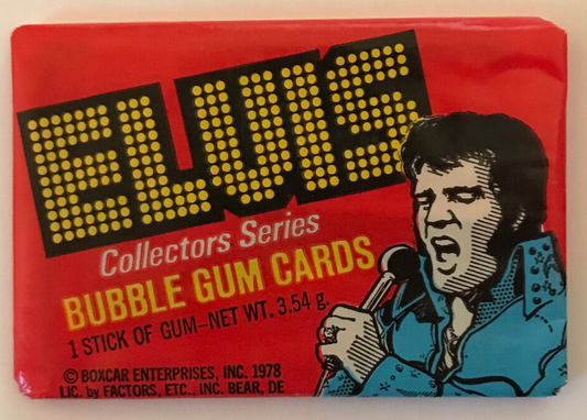1978 Donurss Elvis Cards, 1 Unopened Sealed Wax PACK From Wax Box, 6 Cards.