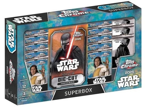 Topps Chrome Star Wars Super Box 2025 Exclusive Trading Cards (SEALED!)