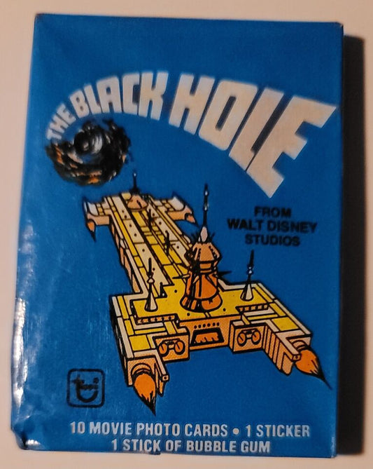The Black Hole Movie Trading Cards (Topps, 1979) Wax Pack - Walt Disney. New.