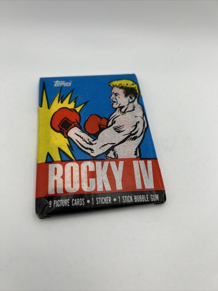 1985 Topps ROCKY IV movie sealed wax pack - 9 cards per pack 1 sticker. New.