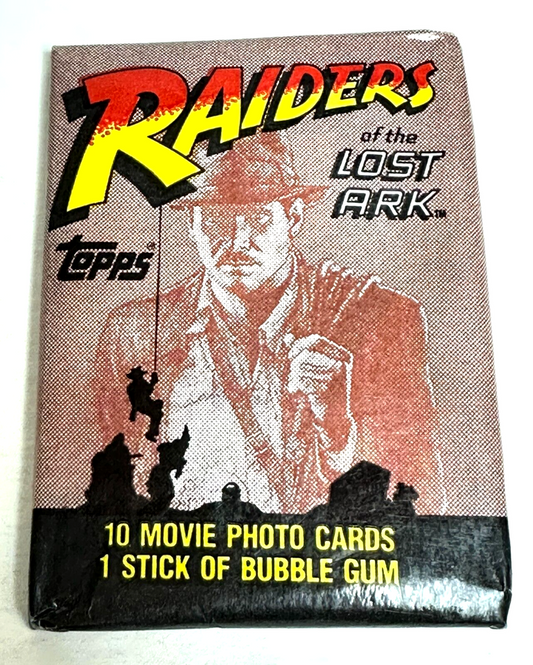 1981 Indiana Jones: Raiders of the Lost Ark Sealed Wax Pack from Topps. New.