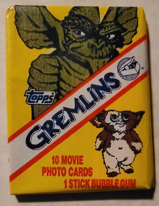 1984 Topps Gremlins Trading Cards Sealed Wax PACK From Box, 10 Cards. New.