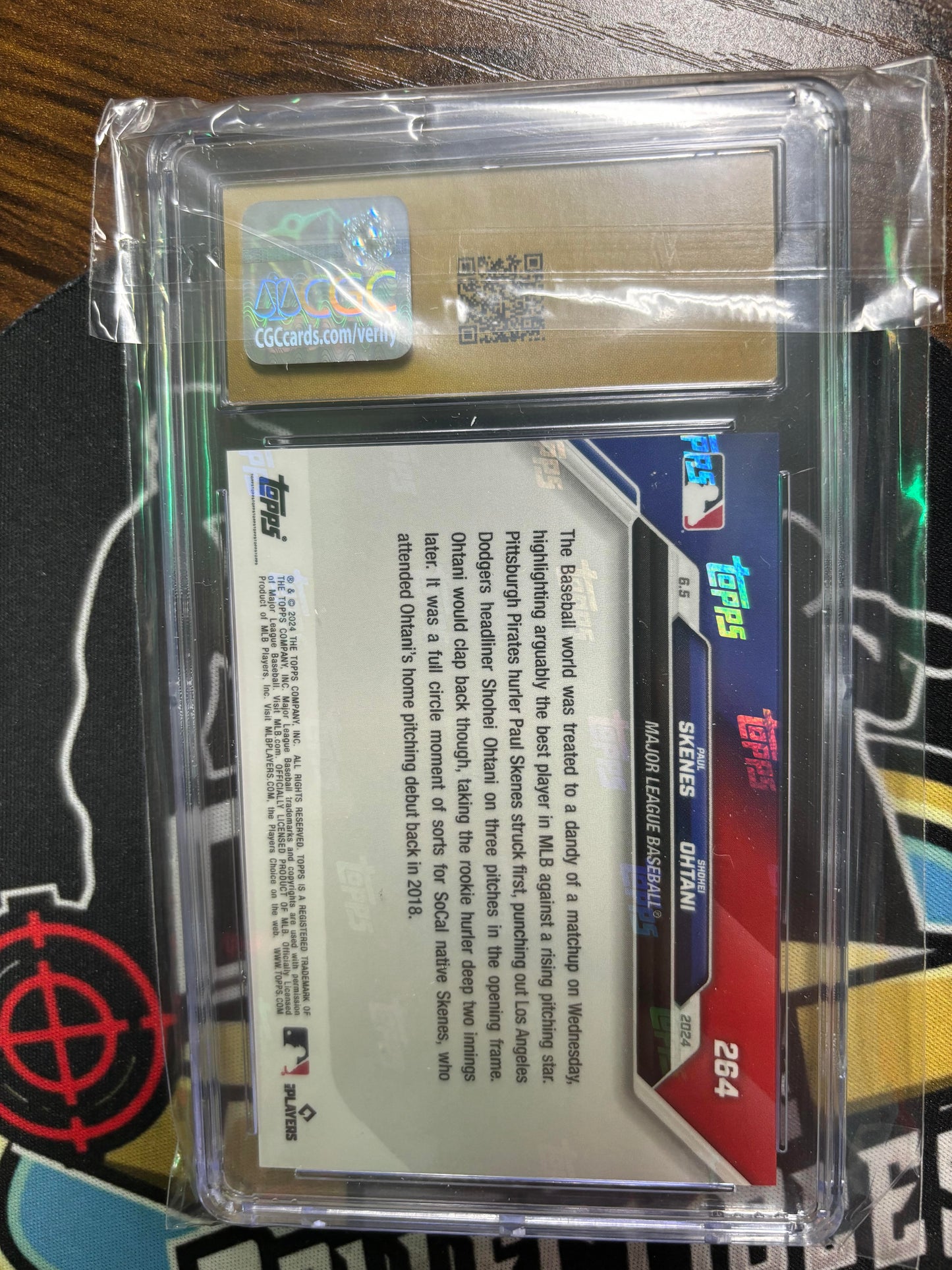 2024 Topps Now Paul Skenes/Shohei Ohtani #264! Graded PRISTINE 10!