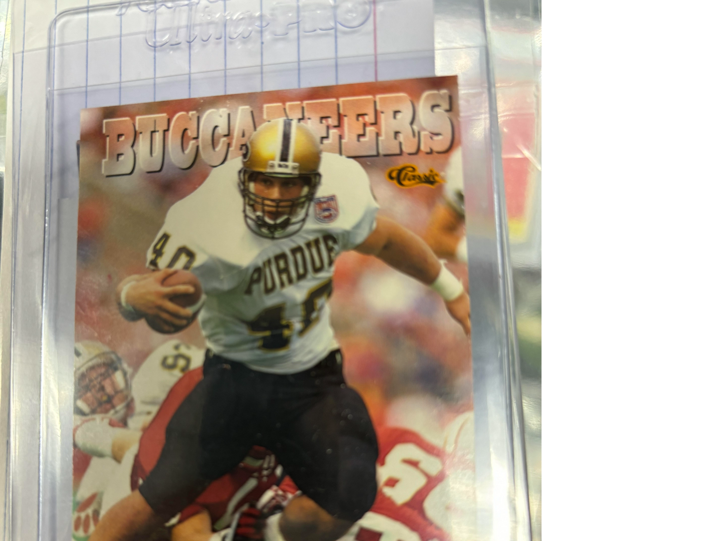 Mike Allstot Tampa Bay Buccaneers Autographed Throw Back Mini Helmets. Dual COA w RC!