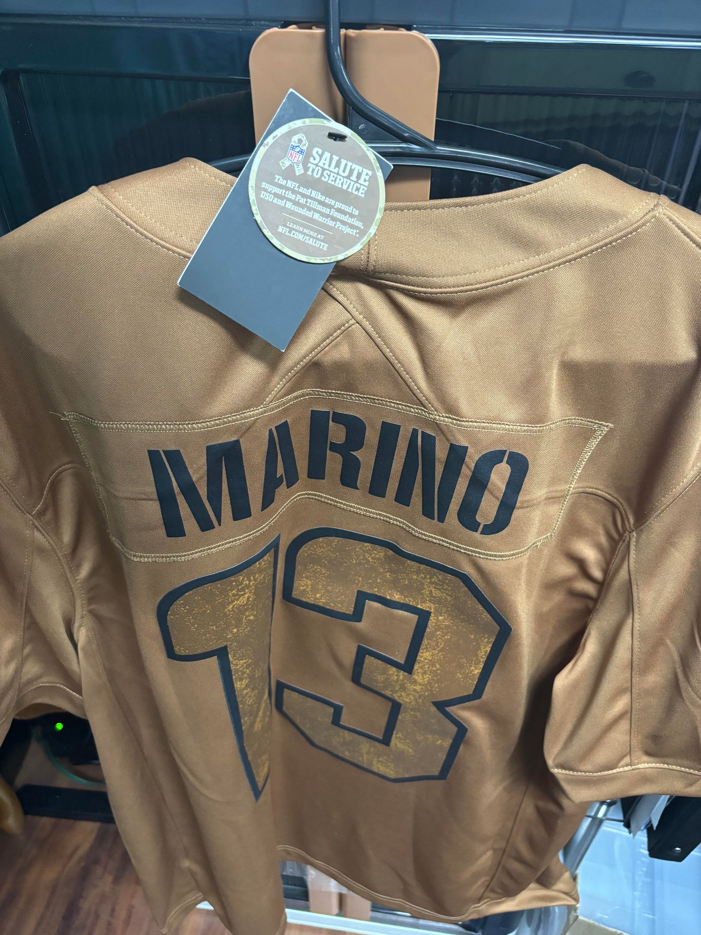 Dan Marino Miami Dolphins Nike Salute To Service Retired Player Limited Jersey - Brown. New with tags.