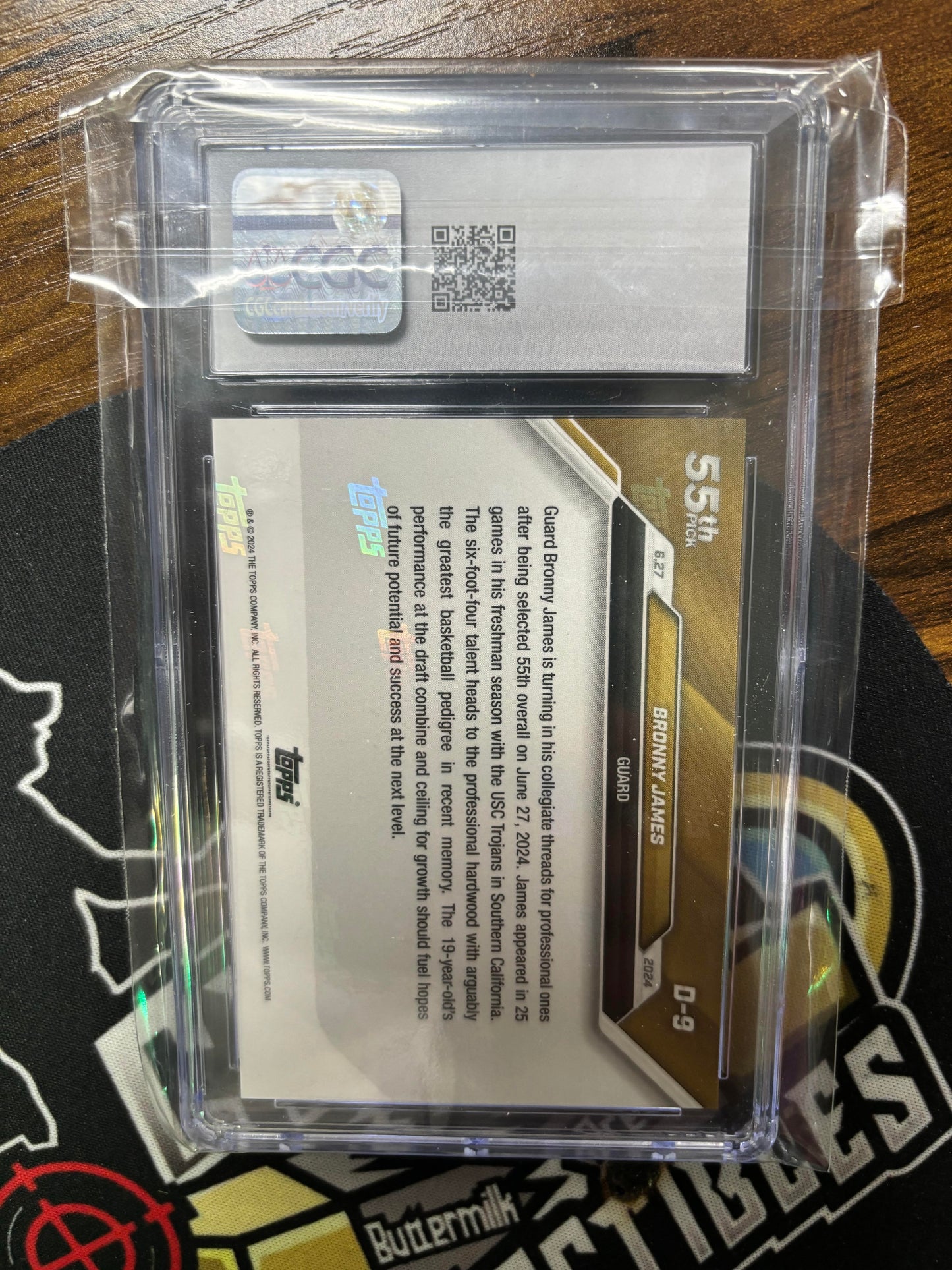 2024 Topps Now Draft Bronny James RC #D-9 Graded GEM MINT 10!