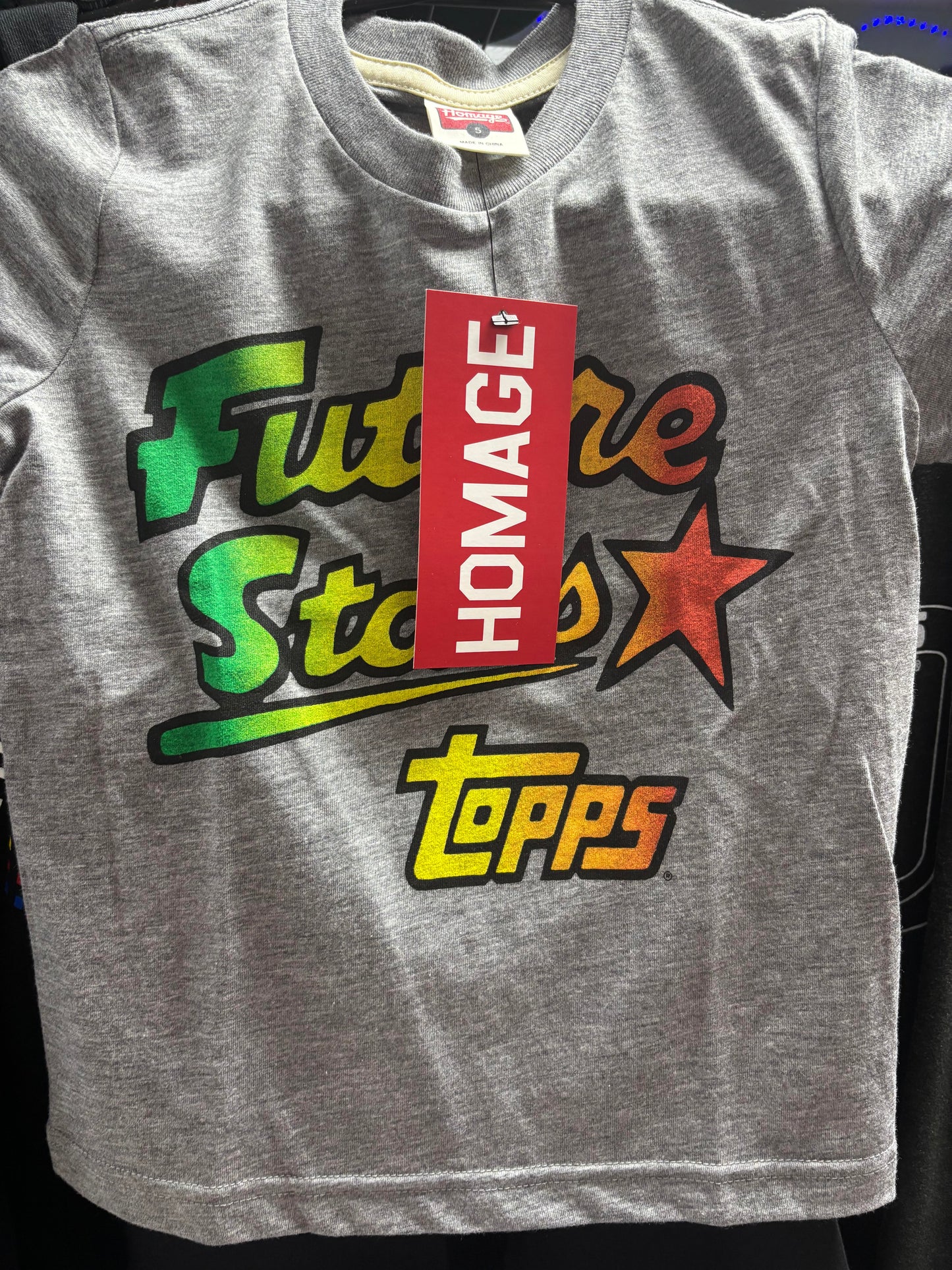 Topps Homage Children's Unisex "Future Stars" Tshirt! New! Grey!