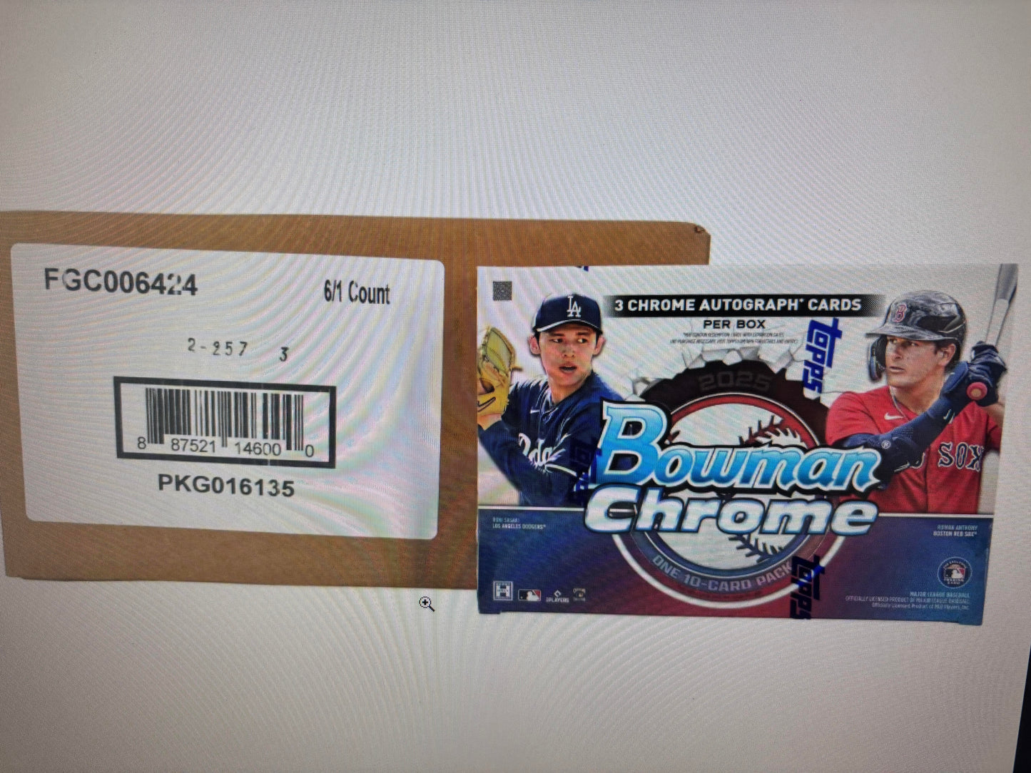 2025 Bowman Chrome MLB Hobby Breaker Delight Sealed Case. New.