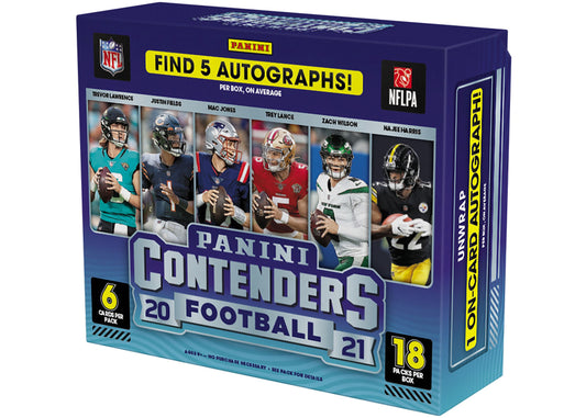 2021 Panini Contenders Football Hobby Box. New. 5 Autos!