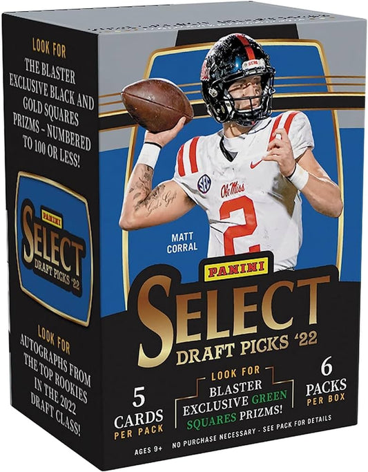 2022 Panini Select Draft Picks Football Blaster Box. New.