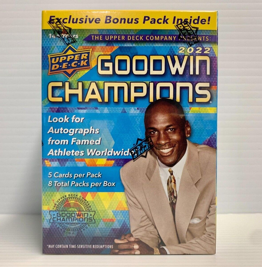 2022 Upper Deck Goodwin Champions Blaster Box (Michael Jordan or Tiger Woods)