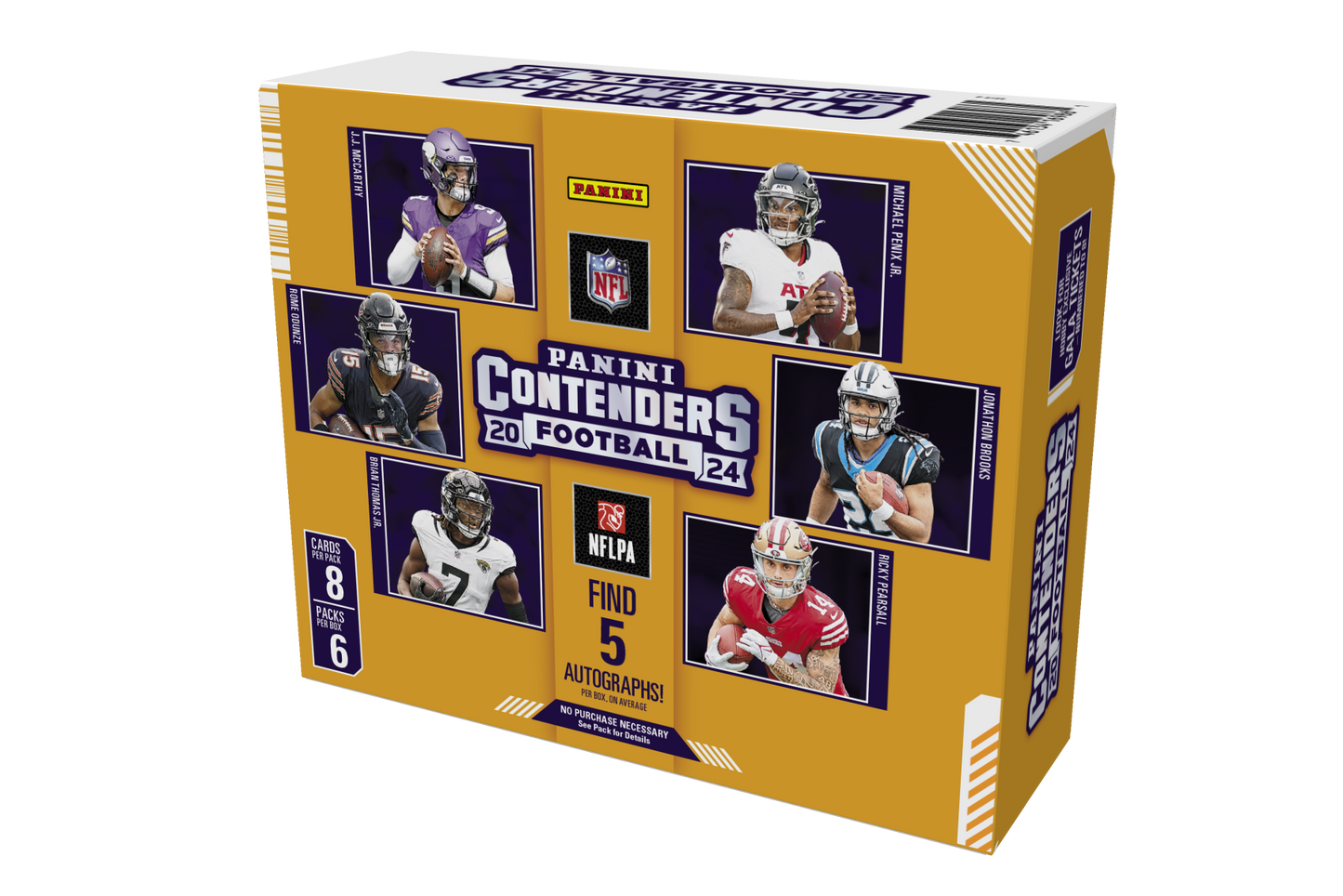 2024 PANINI CONTENDERS FOOTBALL - FACTORY SEALED - HOBBY BOX-. 5 Auto's!