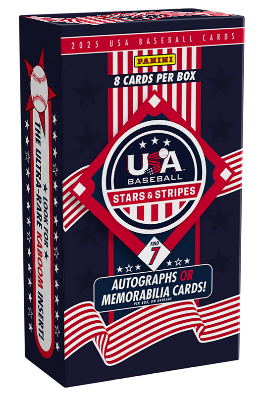 2025 Panini USA Baseball Stars and Stripes Hobby Box. New. 7 Autographs or Memorabilia Cards!