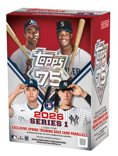 2026 Topps MLB 75 Yr. Series 1 Blaster Box. New. See Limits.