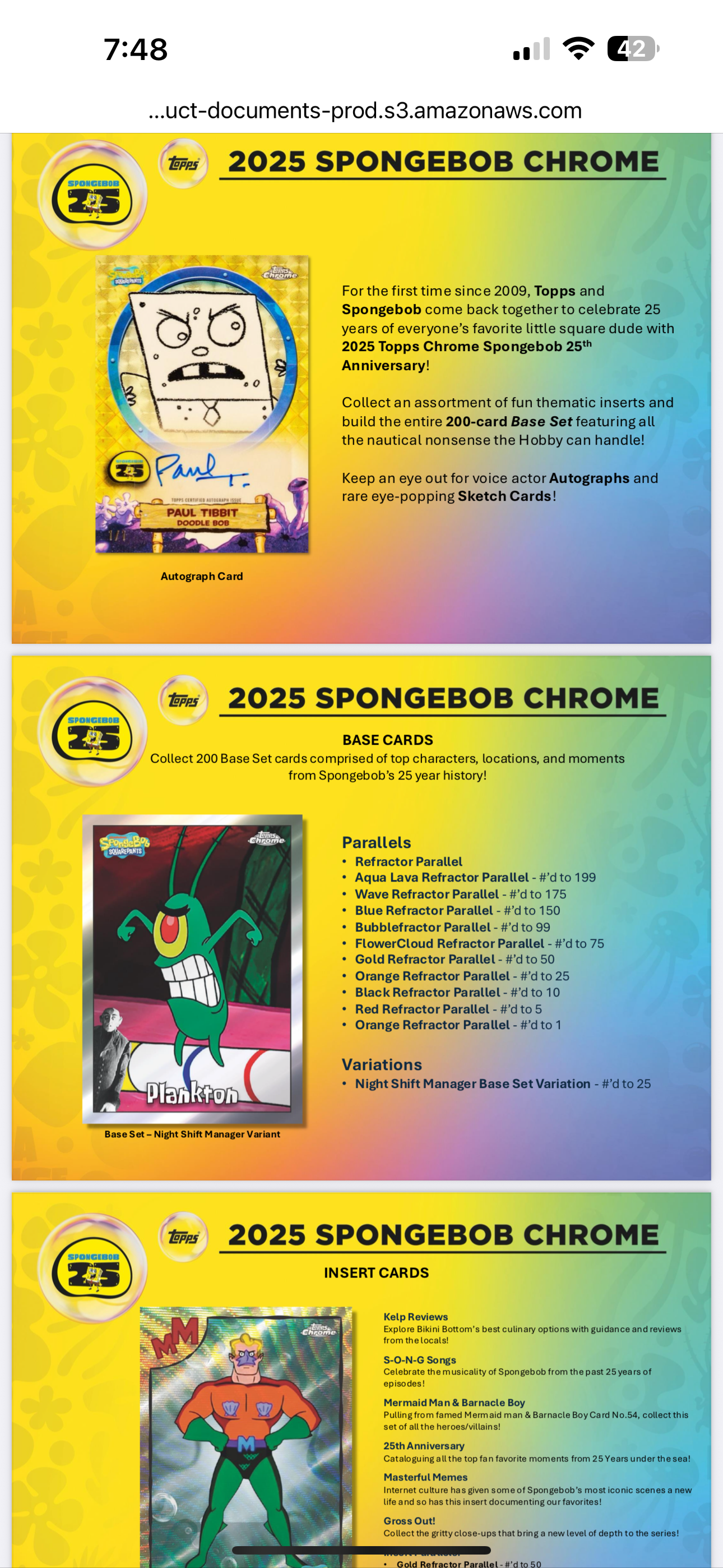 2025 Topps Chrome Spongebob Squarepants 25th Anniversary Hobby Box!