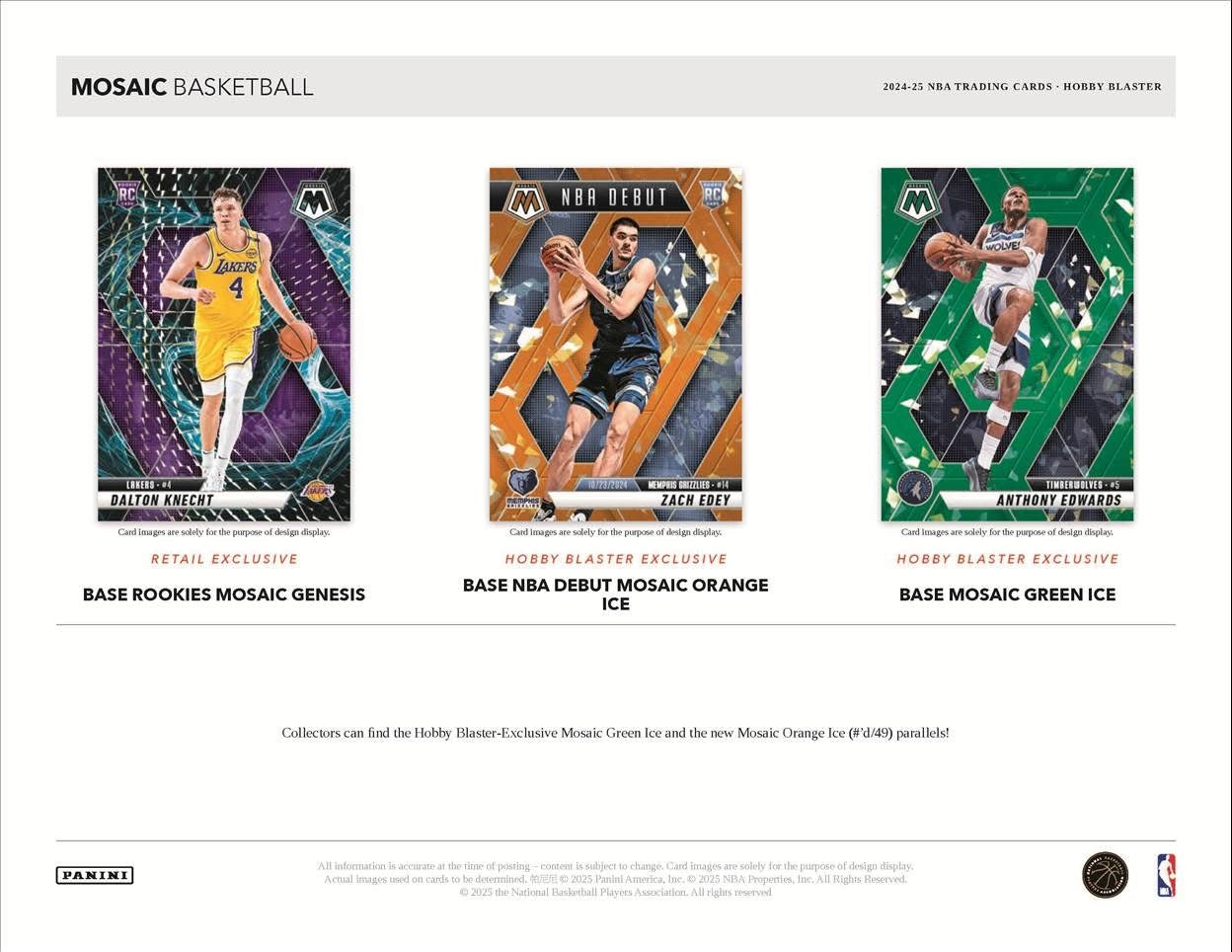 2024-25 Panini Mosaic NBA Hobby Blaster. New.