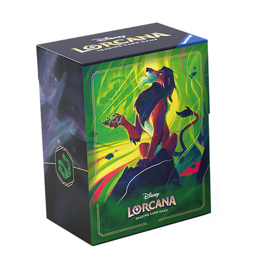Deck Box: Disney Lorcana- Azurite Sea- Scar, Vengeful Lion. New.