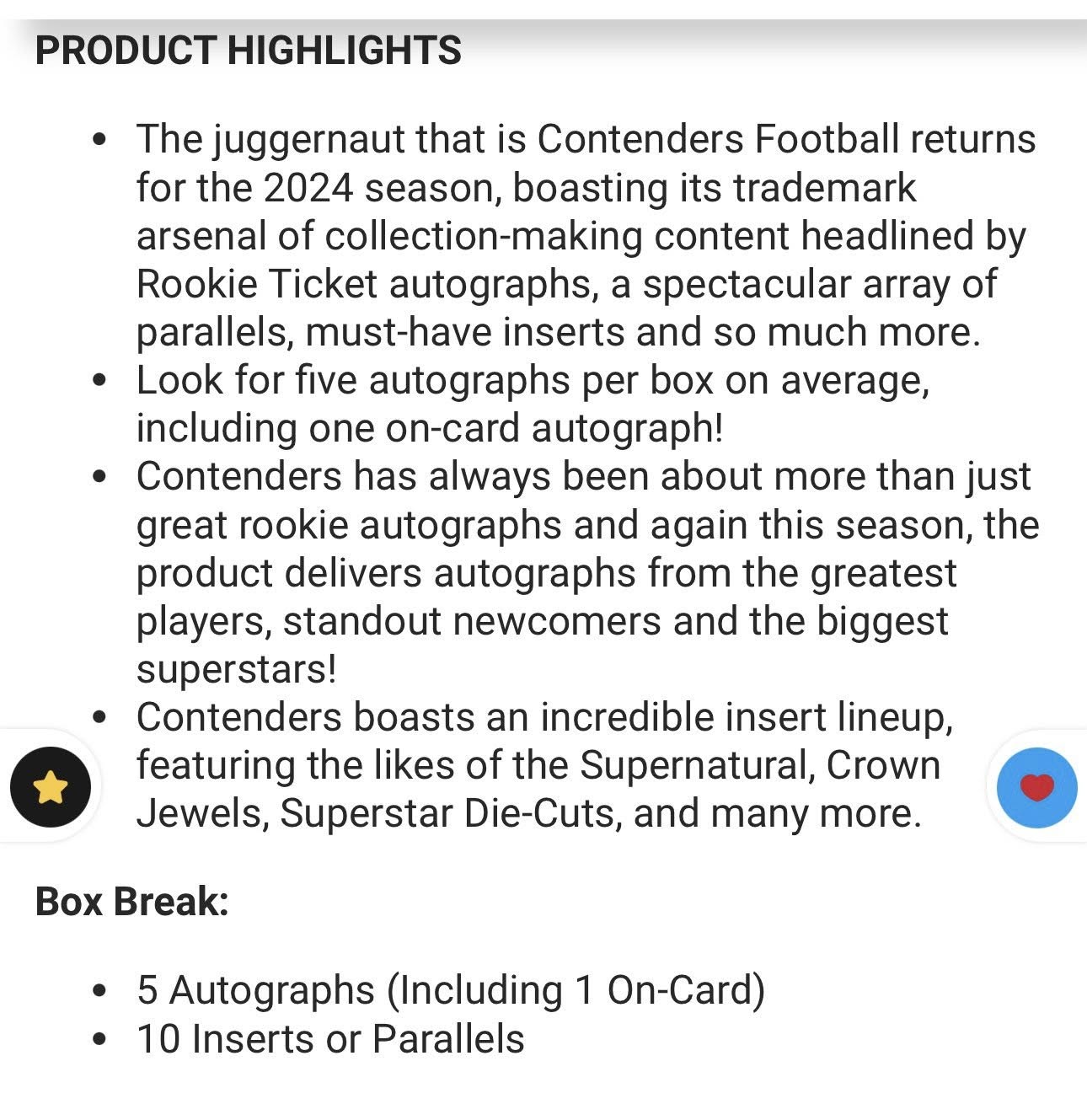 2024 PANINI CONTENDERS FOOTBALL - FACTORY SEALED - HOBBY BOX-. 5 Auto's!