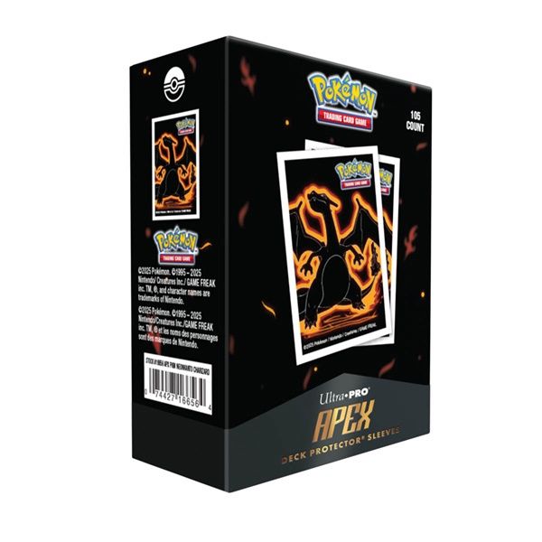 Pokemon Deck Protectors:  Pokemon Apex- Neon Kanto- Charizard (105ct).