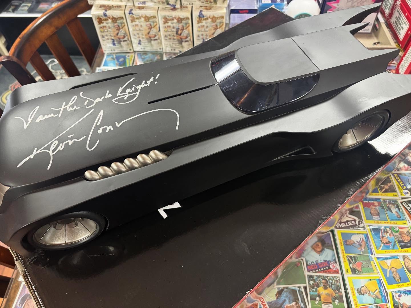 Batman The Animated Series Kevin Conroy Autographed and Inscribed Batmobile. JSA Letter.