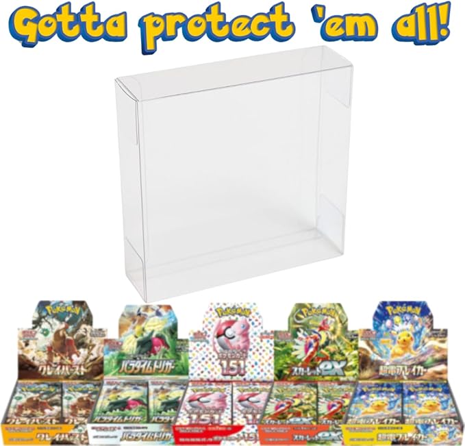 Protective Cover x 1 for Pokemon Japanese Booster Box.