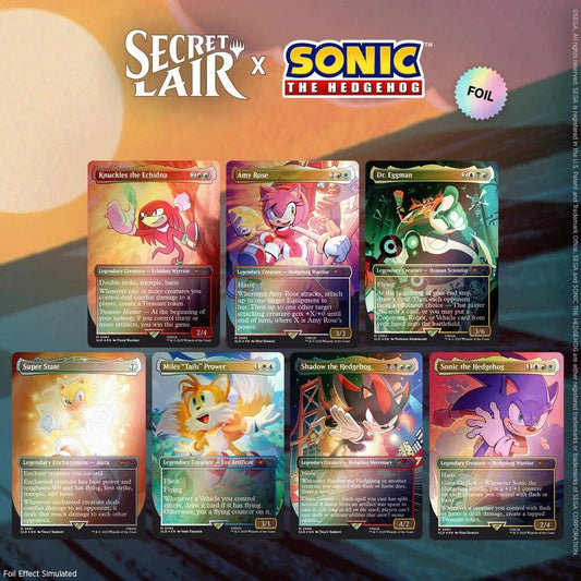 Magic the Gathering Secret Lair x Sonic the Hedgehog Superdrop: Friends & Foes (Rainbow Foil) - Secret Lair Drop Series (SLD)