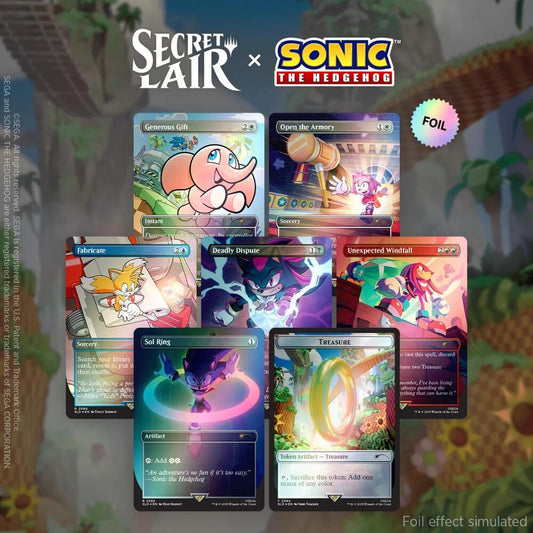 Magic the Gathering Secret Lair x Sonic the Hedgehog Superdrop: Chasing Adventure (Rainbow Foil) - Secret Lair Drop Series (SLD)