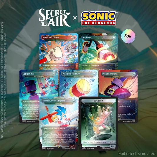 Magic the Gathering Secret Lair x Sonic the Hedgehog Superdrop: Turbo Gear (Rainbow Foil) - Secret Lair Drop Series (SLD)