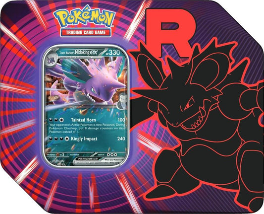 Pokemon Team Rocket Tin [Team Rocket's Nidoking ex] . New.