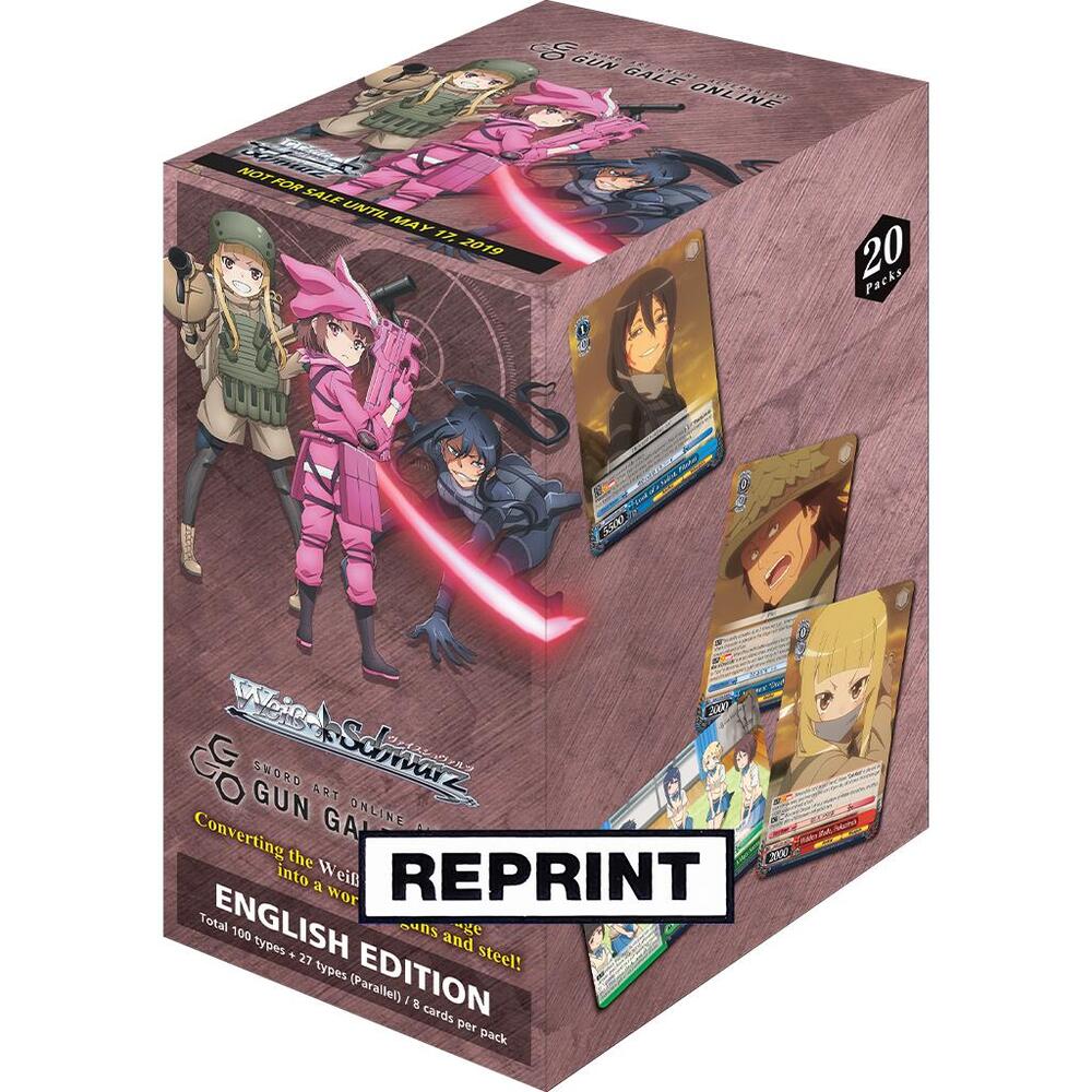 Weiss Schwarz Gun Gale Online Booster Box Reprint. English Edition. SAO Alternative.