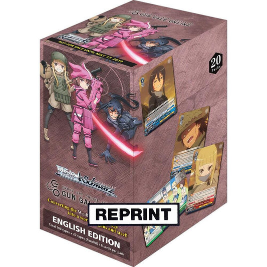Weiss Schwarz Gun Gale Online Booster Box Reprint. English Edition. SAO Alternative.