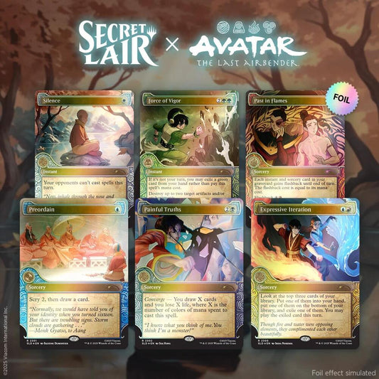 Magic The Gathering Secret Lair x Avatar: The Last Airbender: One with the Elements - Rainbow Foil Edition - Secret Lair Drop Series