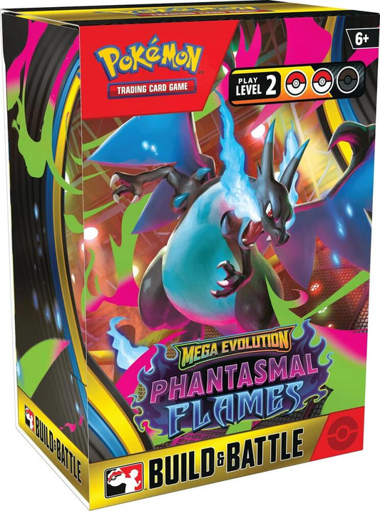 Pokemon Phantasmal Flames Build & Battle Box - ME02: Phantasmal Flames. English. 2025.