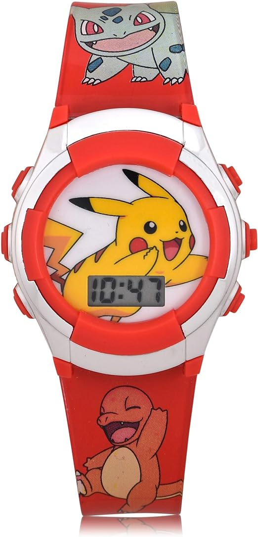 Accutime Kids Pokemon Pikachu Digital LCD Quartz Watch for Boys, Girls, and Adults All Ages. New.