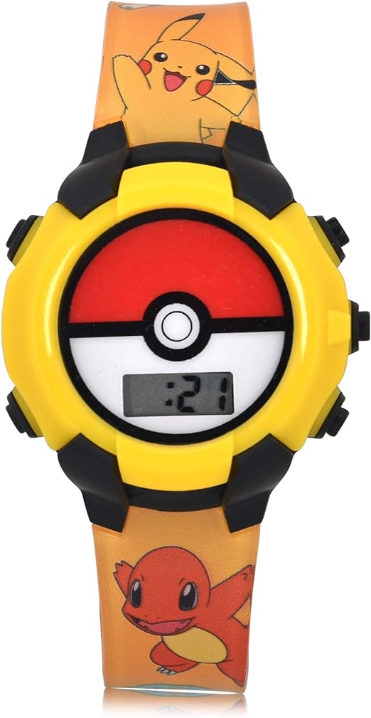 Accutime Kids Pokemon Masterball Digital LCD Quartz Watch for Boys, Girls, and Adults All Ages. New.