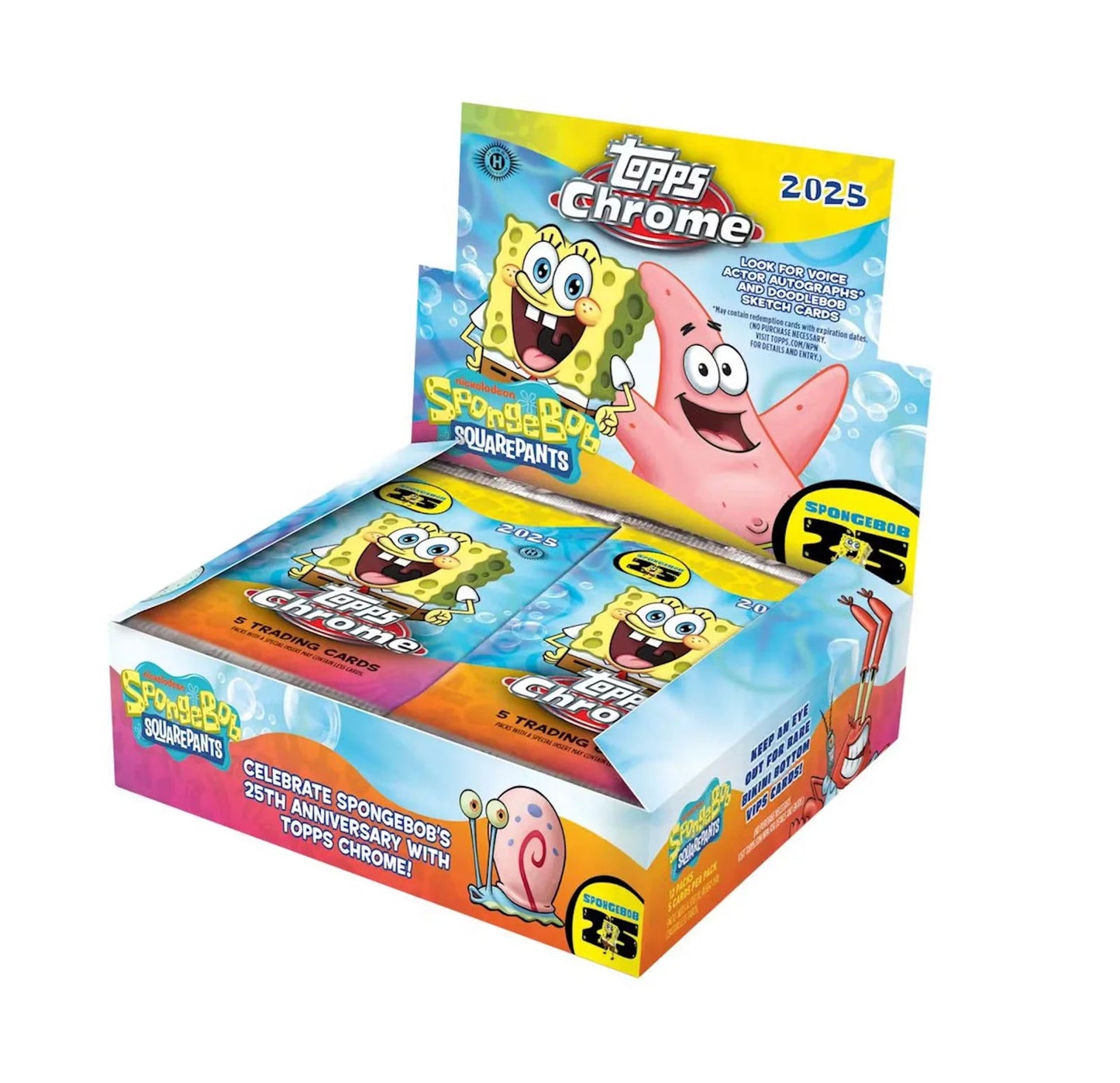 2025 Topps Chrome Spongebob Squarepants 25th Anniversary Hobby Box!