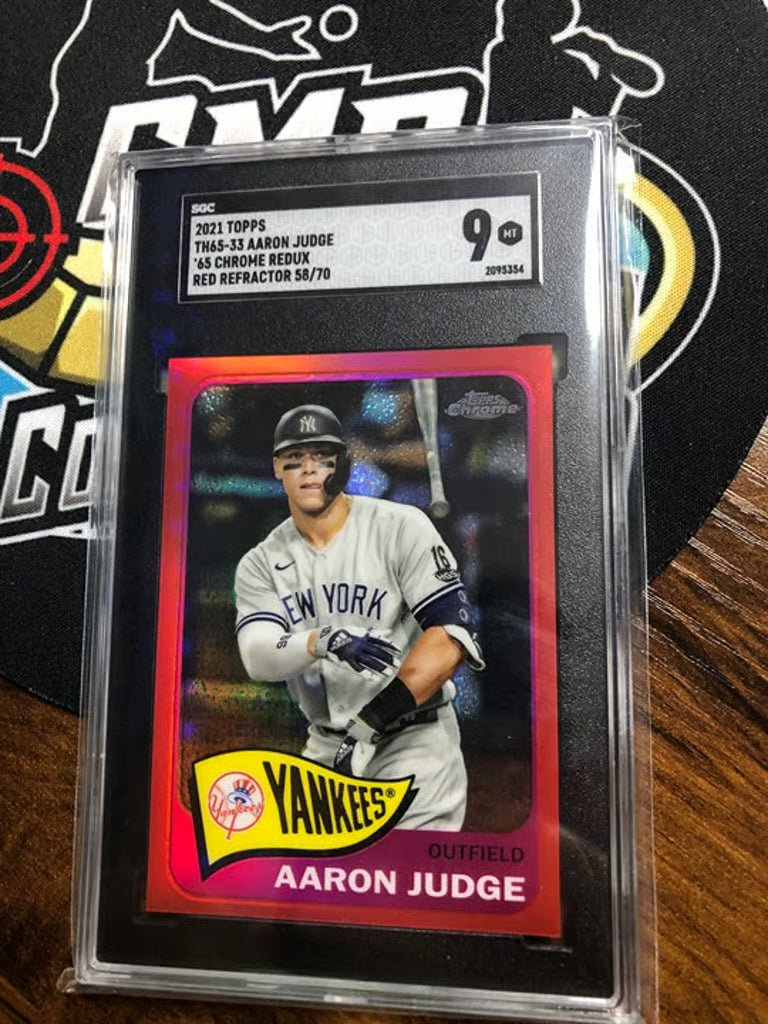 2021 Topps Aaron Judge 65 Chrome Redux Red Ref 58/70! SGC 9!