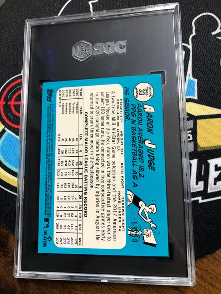 2021 Topps Aaron Judge 65 Chrome Redux Red Ref 58/70! SGC 9!