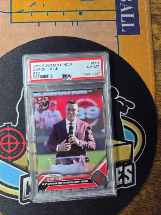2023 Bowman Red 02/10 Aaron Judge PSA 8
