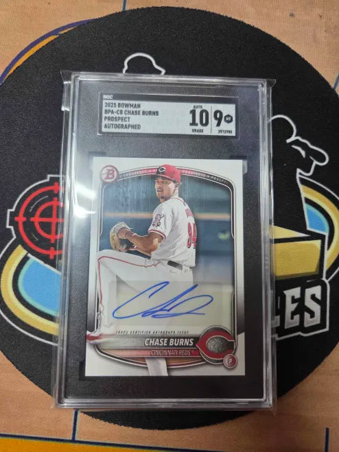 2025 Bowman Autograph Chase Burns SGC 10/9