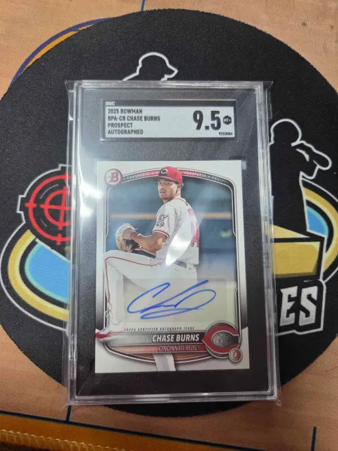 2025 Bowman Autograph Chase Burns SGC 9.5