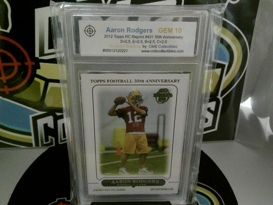 2012 Topps #431 Aaron Rodgers - 50th Anniversary - Graded GEM 10