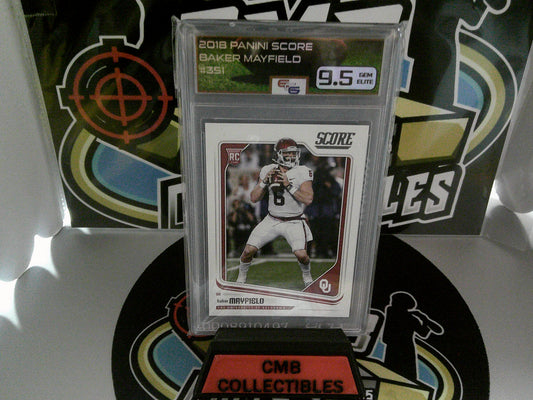 2018 Panini Score #351 Baker Mayfield - ECG 9.5 Gem Elite