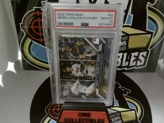 2024 Topps Now Merrll/Holliday/Chouro #62 GEM MT 10